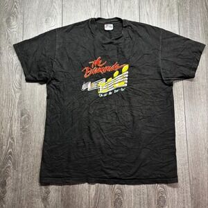 Vintage The Diamonds Big Band 1990s XL Black Shirt Rocker Rare Swing Rockibily